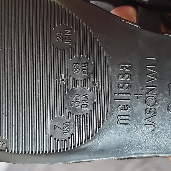 Melissa + Jason Wu Black Weave Ballet Flats - Picture 8 of 8